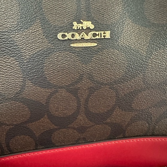 Coach F76674 Red and Brown Crossbody Bag - Picture 7 of 13